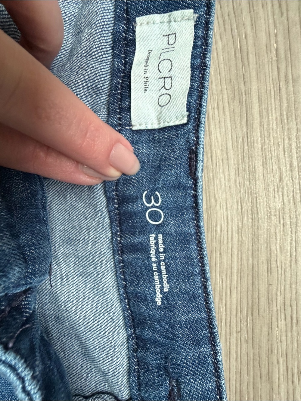 Pilcro Wide-Leg Denim Skirt-Style Jeans in Light Blue - Picture 8 of 9